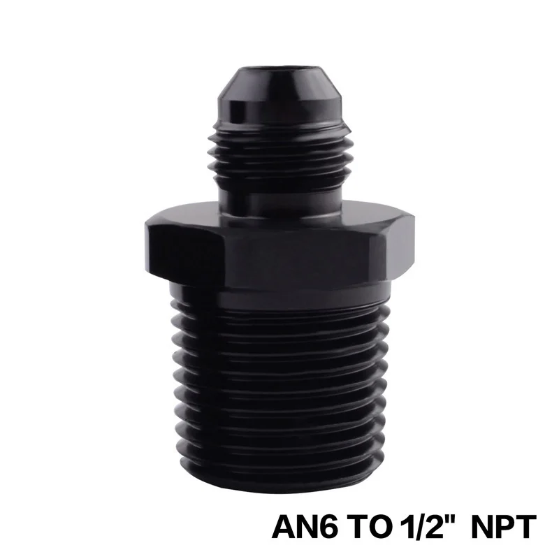 AN6 Злые энергии Алюминий мужской AN8 до 1/" AN8 до 3/8" AN6 до 3/" AN4 до 1/4" NPT прямой переходник масляный Охладитель Двигателя Запчасти - Цвет: AN6