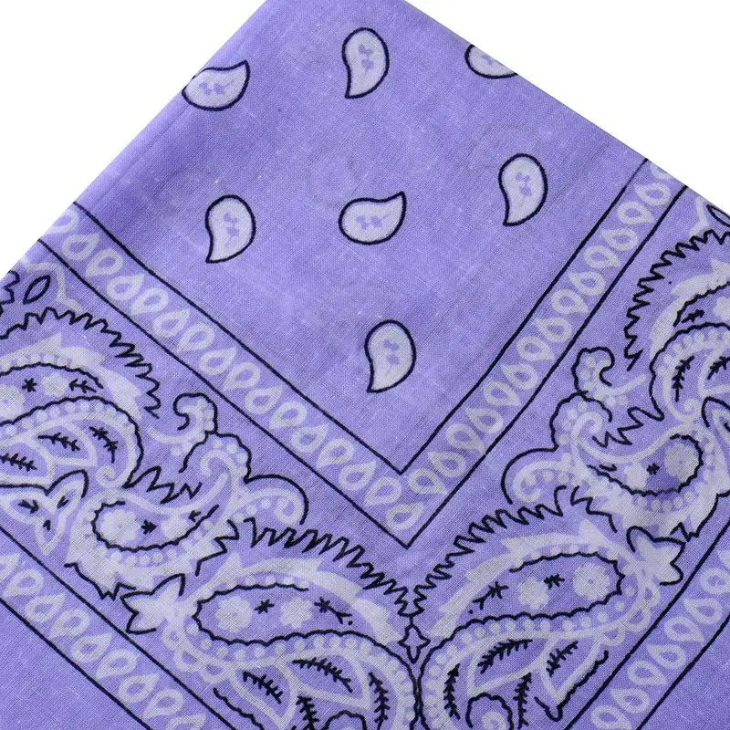Lavender Шарф для велоспорта, мода, хип-хоп, хлопок, бандана, квадратный шарф, черный, красный, Пейсли, повязка на голову, с принтом для женщин/мужчин/мальчиков/девочек - Цвет: Lavender