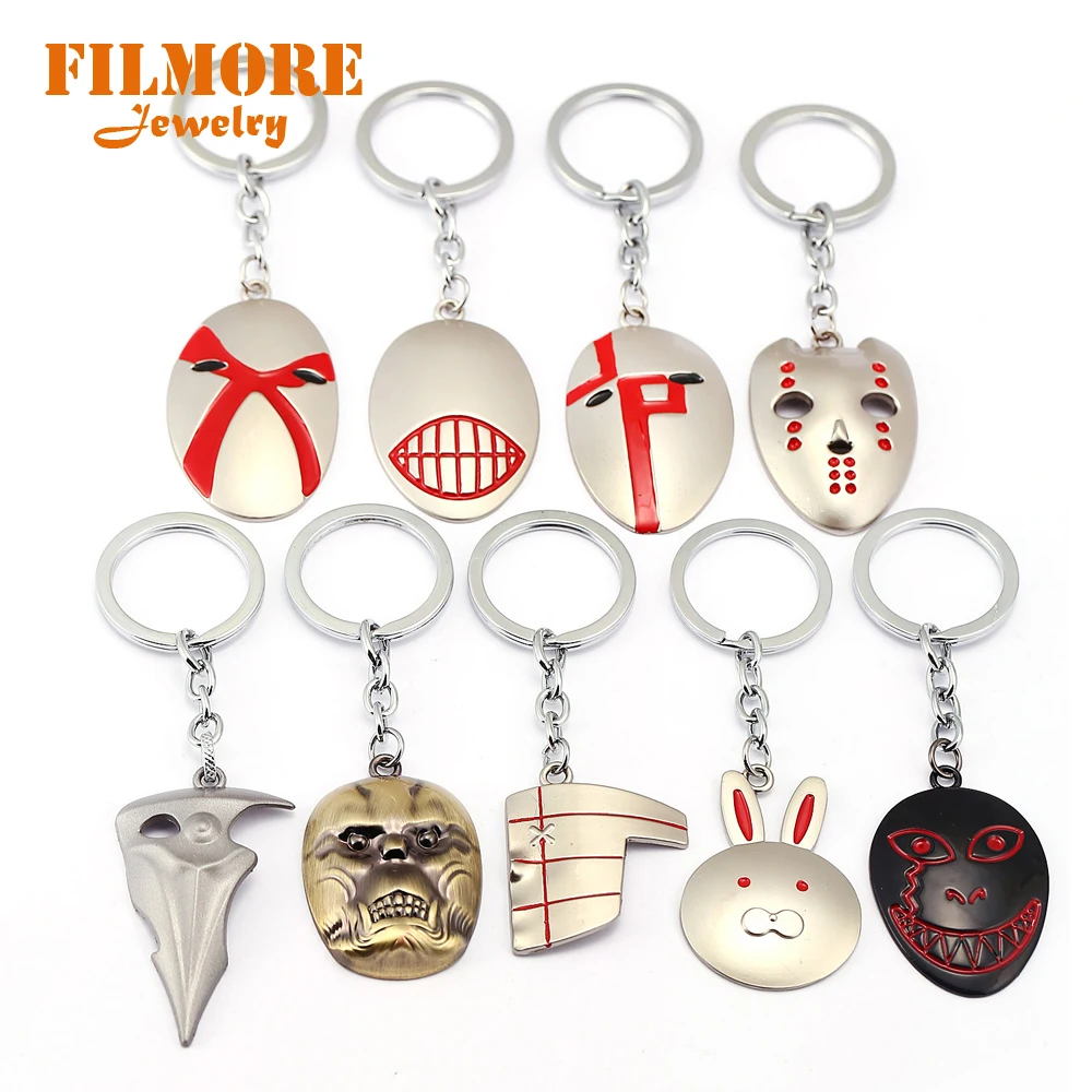 

Japanese Anime Tokyo Ghoul Keychain Rabbit Nishiki Mask Key Chains Trinkets Keyrings Sleutelhanger Fashion Cosplay Accessories