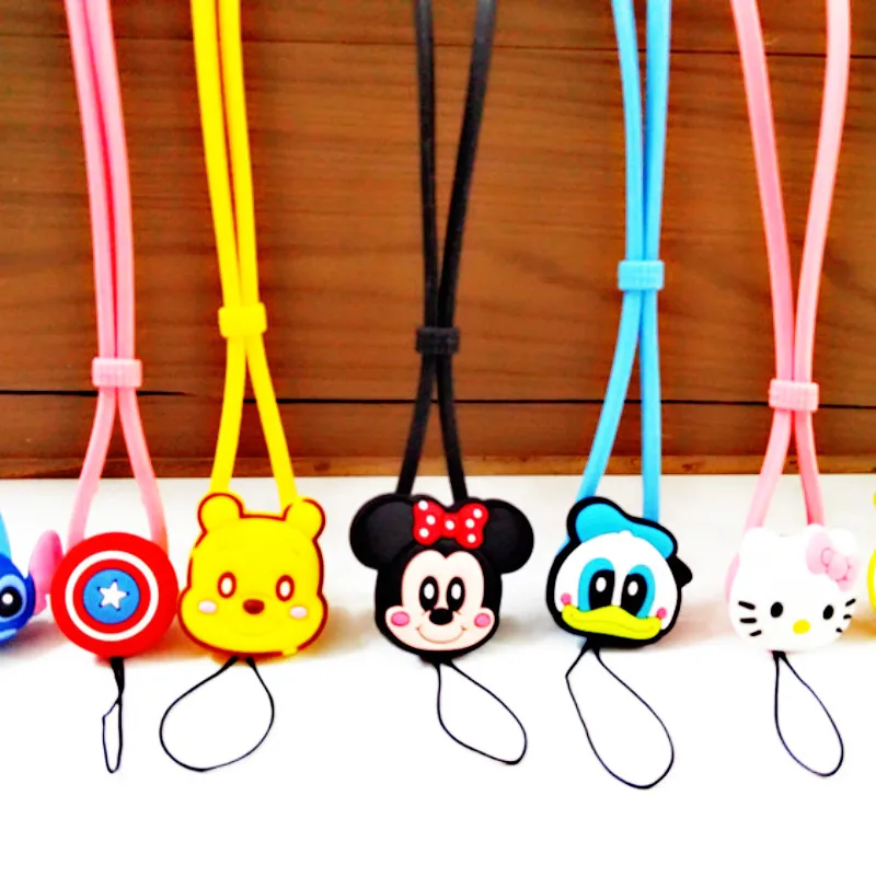 For Iphone Cute Cartoon Card Cover ID Bag Lanyard Rope Mobile Phone Straps for Samsung S10 Silicone Girl Strap | Мобильные телефоны