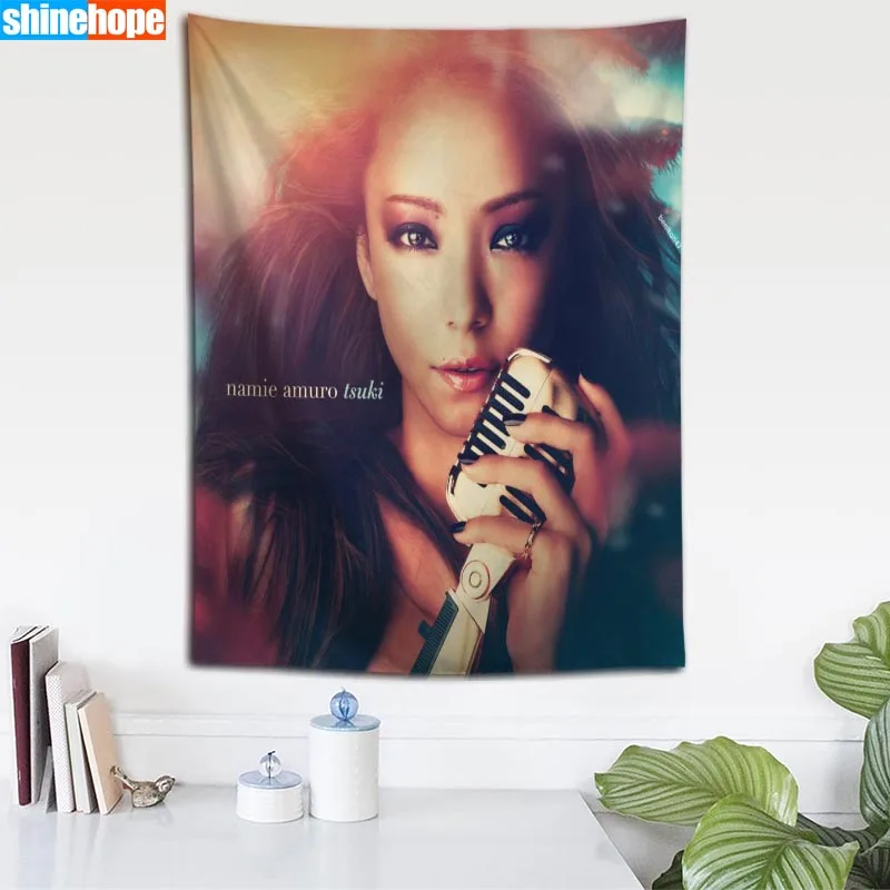 Пользовательские Namie Amuro настенный гобелен, свадебный подарок, постельное покрывало, пляжное полотенце Йога-Пикник коврик 140X200 см - Цвет: Tapestry 14