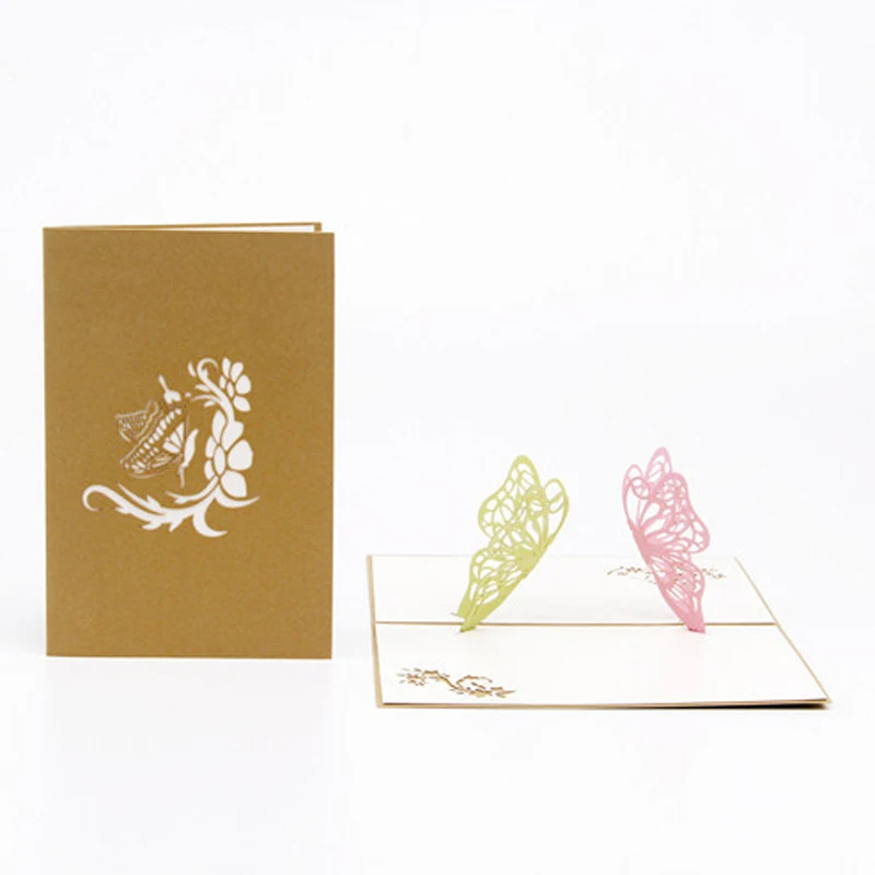 (10 шт./лот) мультяшная Милая Любовь Бабочка оригами для ручной работы 3D