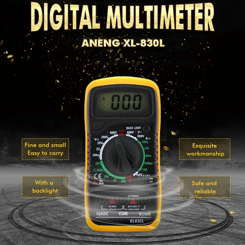 Горячая Распродажа Цифровой мультиметр xl830l Вольтметр Амперметр AC DC Вольт Ом