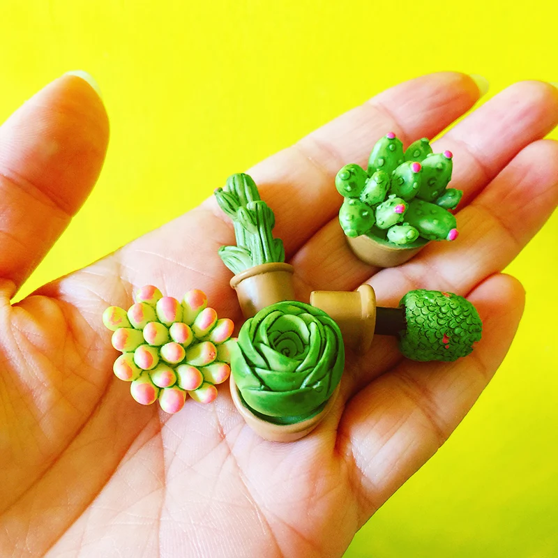 5 шт./4 шт./полимерные суккуленты/кукольный домик // миниатюры/милый/Сказочный