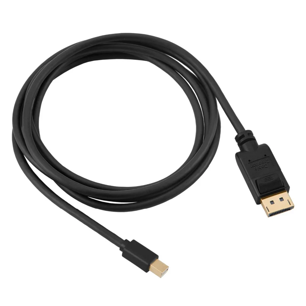 Кабель Mini DP-DP кабель DisplayPort-DisplayPort поддержка разрешения 4 K 6 футов черный и белый |