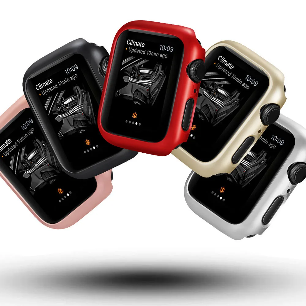 Модный пластиковый жесткий чехол для Apple Watch SE Series 6 5 4 3 защитный бампер 40 мм 44 38 42