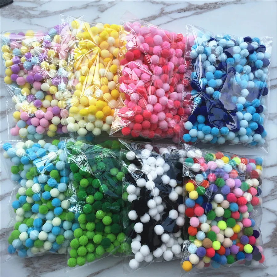 Разноцветные помпоны iSequins для рукоделия 10 мм 15 мягкие пушистые Помпоны ручной