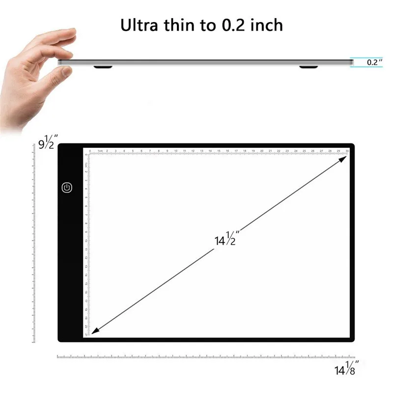 Wrumava A4 LED Light Box Tracer USB Power Cable Dimmable Brightness Artcraft Tracing Pad for Artists Drawing Sketching | Лампы и