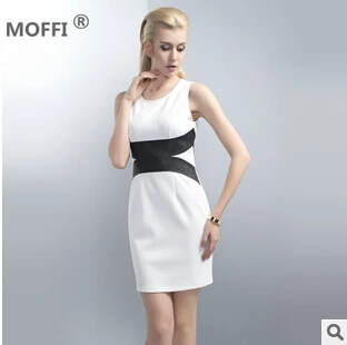 MOFFI Brand spring autumn new fashion ladies casual Pencil Dress stitching Slim sexy Dresses shirt women dress vestidos F*8322 | Женская