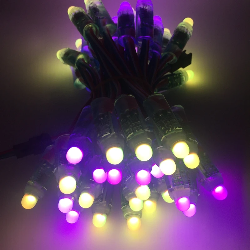 СВЕТОДИОДНАЯ Гирлянда WS2811 IC RGB 100 шт. постоянный ток 5 В/12 В 12 мм цифровой