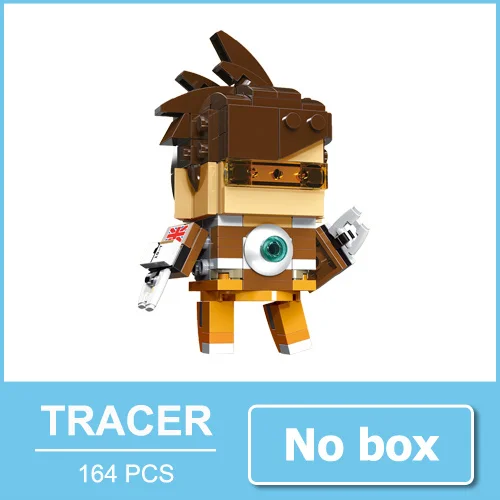 TRACER no box За просмотром Tracer Hanzo Mccree Dva игрушки экшн-фигурки блочные фигурки игра персонажи фигурки игрушка подарок для мальчика Мужчины - Цвет: TRACER no box