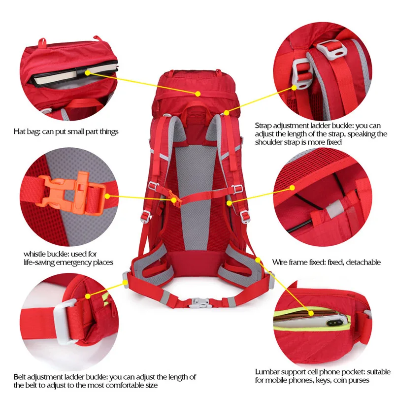 NEVO RHINO 50L водонепроницаемый мужской рюкзак унисекс дорожная сумка походный открытый альпинистский рюкзак для мужчин