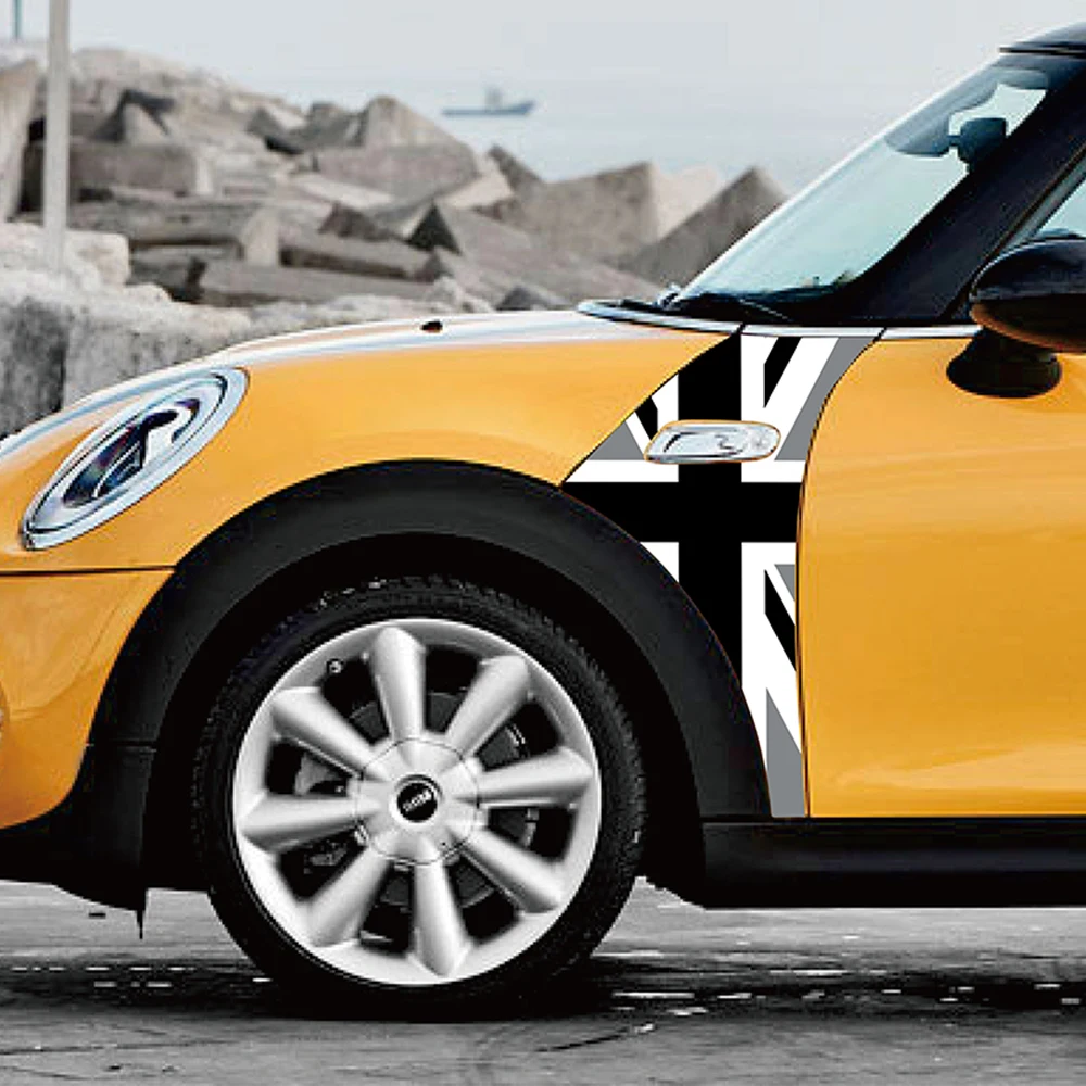 Двухсторонняя наклейка на крыло автомобиля Юнион Джек украшение для Mini Cooper F55 F56