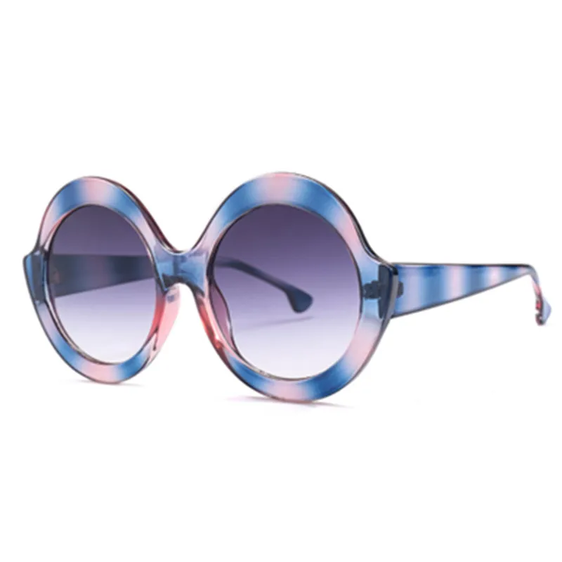C5 BlueStripe HBK унисекс негабаритные солнцезащитные очки Modis круглые Oculos De Sol Ретро Feminino роскошные женские брендовые дизайнерские солнцезащитные очки UV400 - Цвет линз: C5 BlueStripe