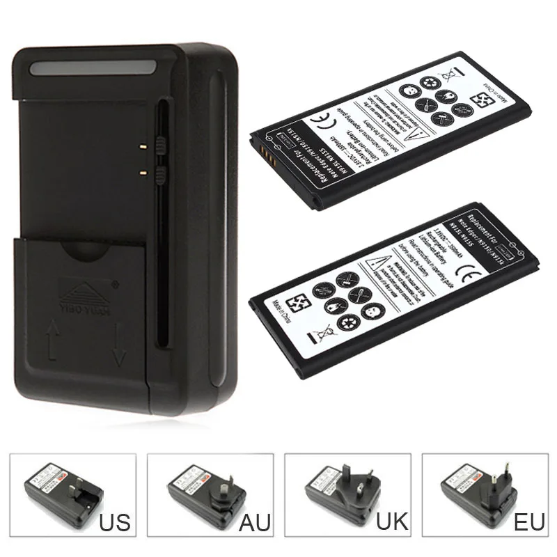 2 аккумулятора 3500 мАч + зарядное устройство USB для Samsung Galaxy Note Edge N9150 N915K N915L|battery for