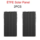 Солнечная панель ETFE 100 Вт, полугибкая, 200 Вт, фотоэлектрическая, монокристаллическая, 12 В, 24 В, 2 шт.