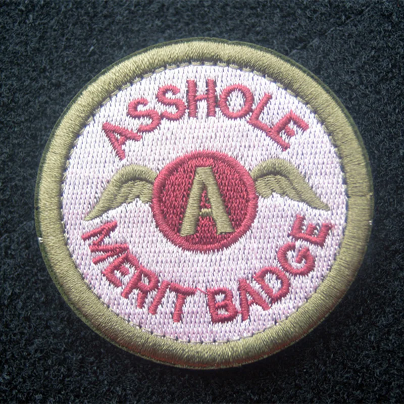 2017 мудак мерит значок вышитый патч тактический боевой знак 6 3 см крючок & Петля