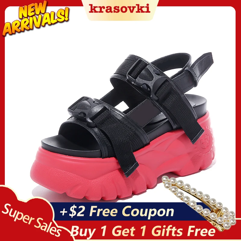 Кроссовки Женская обувь на танкетке визуально увеличивающая рост С пряжкой