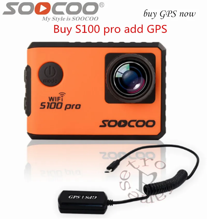 SOOCOO S100 S100PRO 4K UHD Wifi Спорт 2 &quotэкран гироскопа GPS экшн-камера (опционально: голосовое