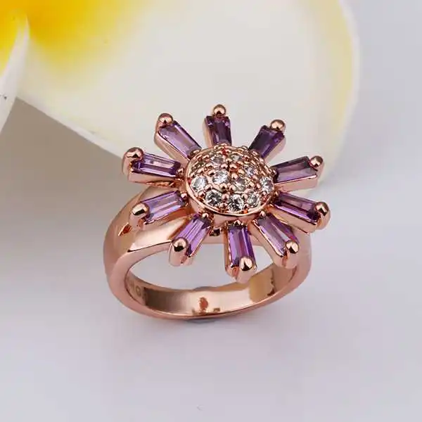 New Arrival Engagement Ring 18K Gold Plated Women Rings Made With Genuine SWA Elements Austrian Crystal Jewelry SMTPR443 | Украшения и