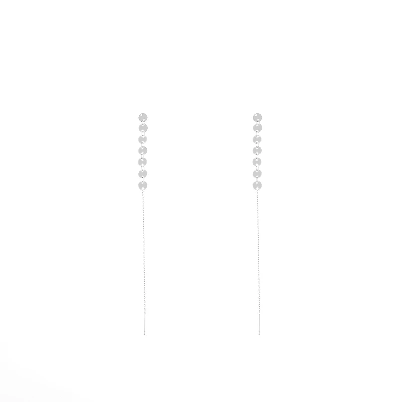 1 пара женские модные круглые серьги из цинка с пайетками новый дизайн стильные