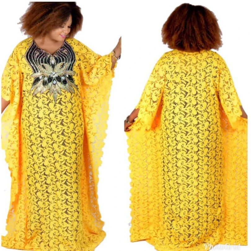 Африканские платья для женщин Dashiki кружевная африканская одежда Bazin Broder Riche