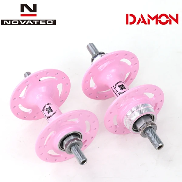 5 light pink 14T Красочные Novatec A565SBT A566SBT 32 отверстия фиксированная передача односкоростная велосипедная ступица Передняя и задняя 14 15 16 17T 2 подшипники 100 120 мм - Цвет: 5 light pink 14T