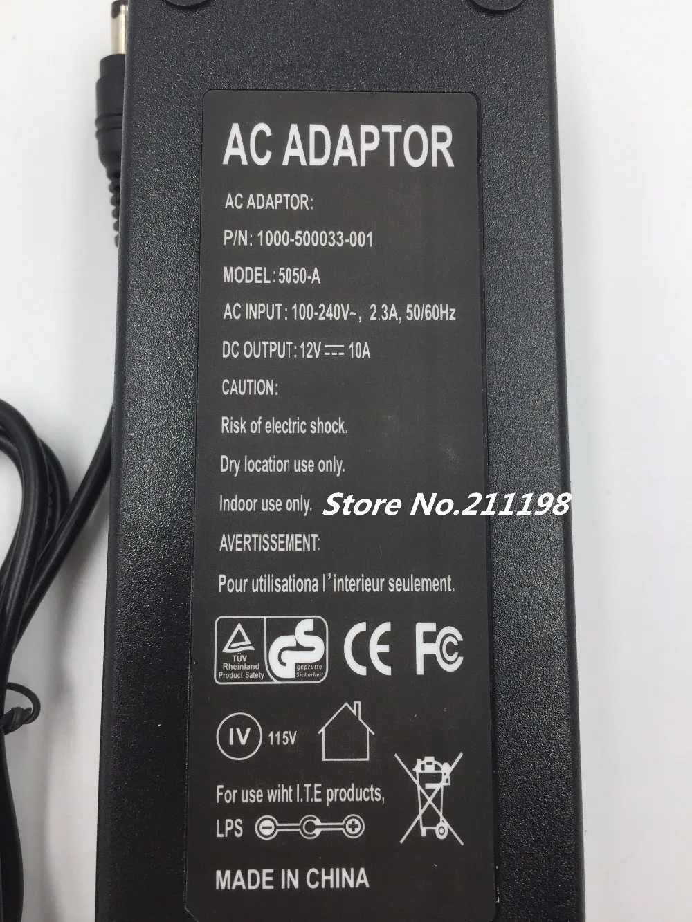 12V10A AC 100 V-240 V преобразователь Мощность адаптер AC/DC 12V 10A Питание EU/US/UK штекер постоянного тока