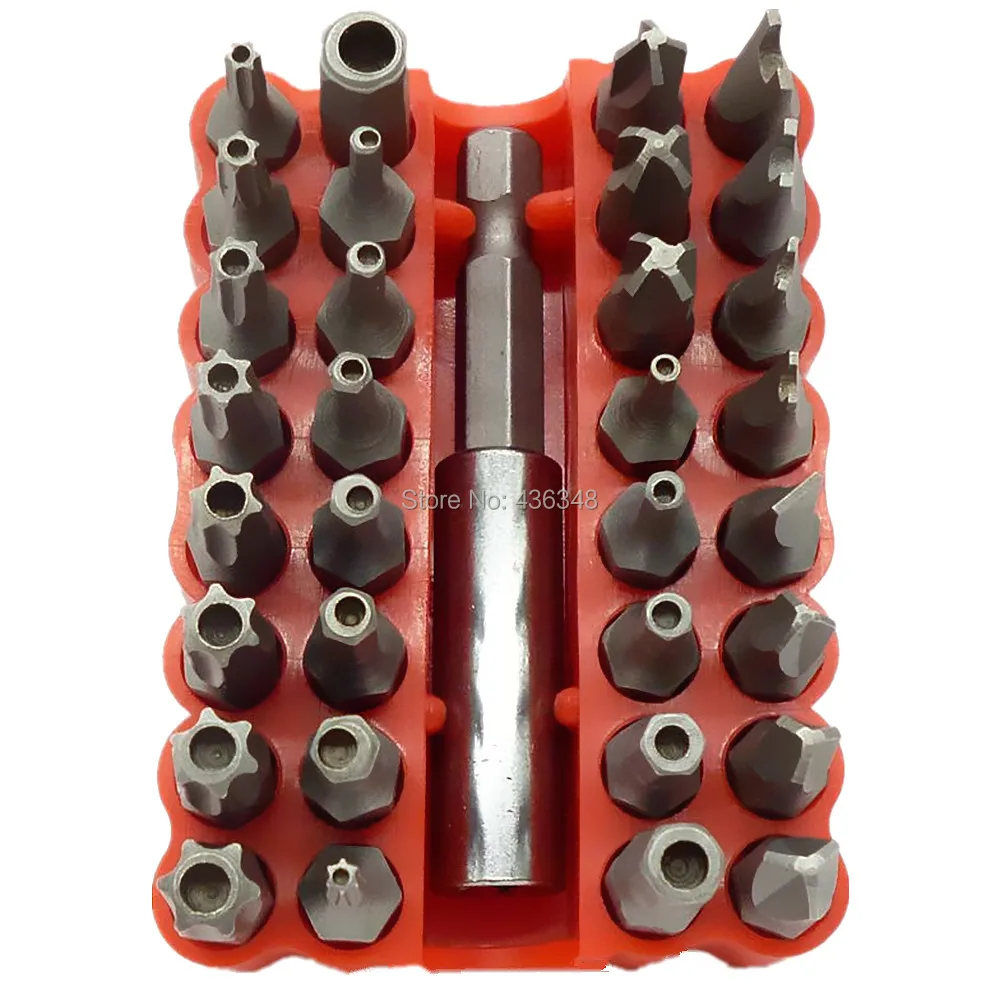 33 шт. Безопасности вскрытия доказательство Torq Torx Hex Бит Набор безопасности