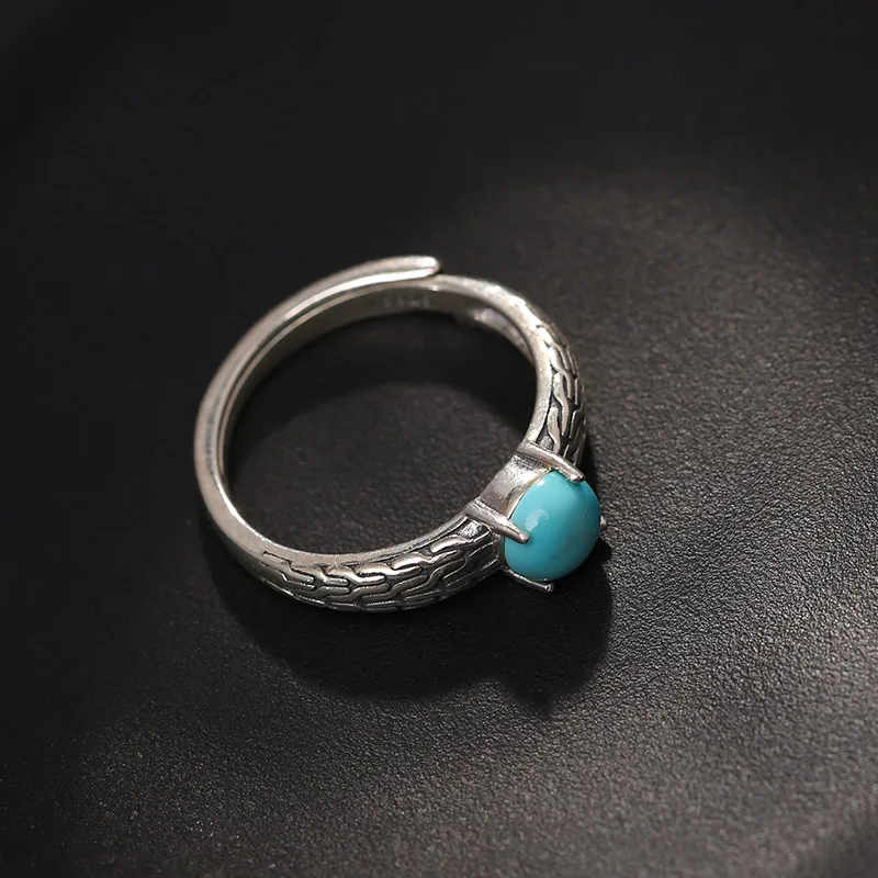 

S925 Silver Inlaid Ring Opening lady evil birthday gift