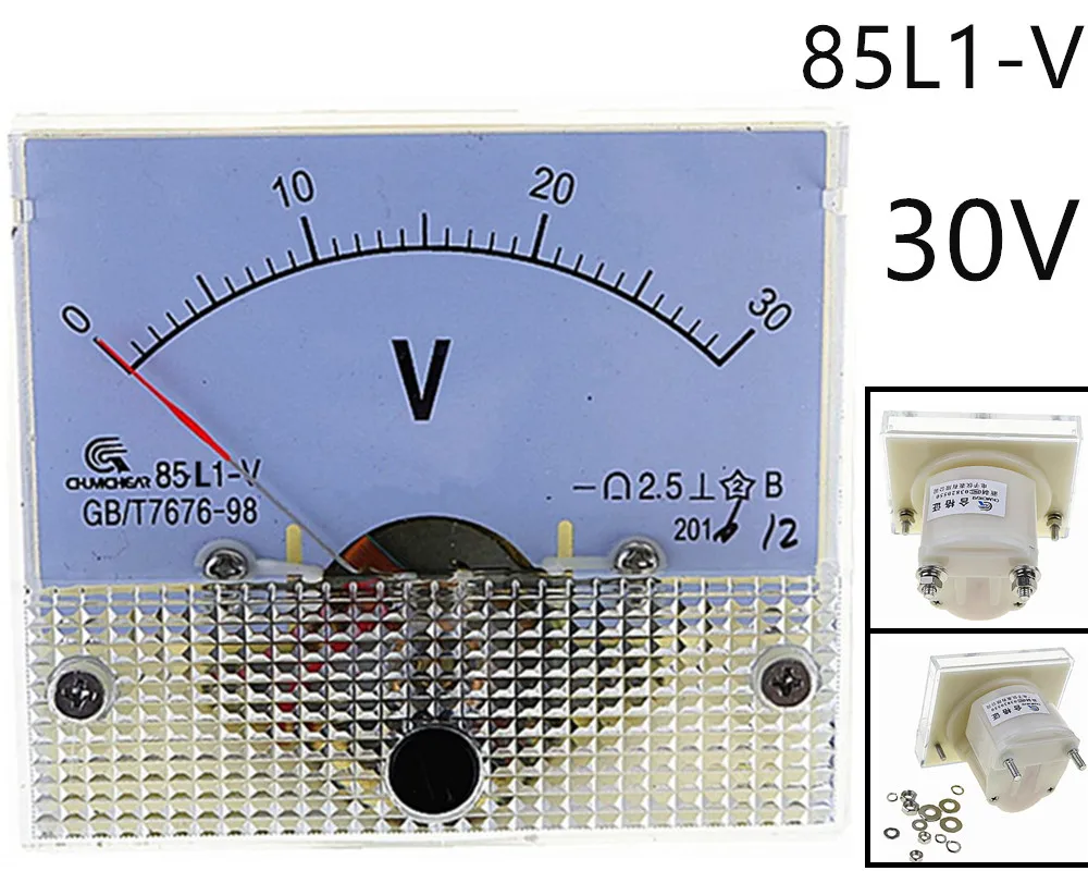 

AC Analog Meter Panel 30V Volt meter Ammeters 85L1 0-30V Gauge