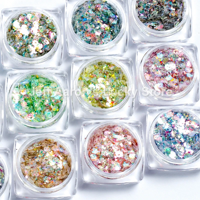 Высокое качество голографический шестигранный Блестящий Гель лак для ногтей