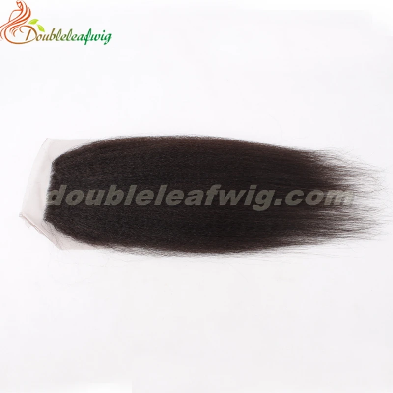 Doubleleafwig (DLW) 3.5*4inch brazilian virgin kinky straight lace closure hair extension | Красота и здоровье