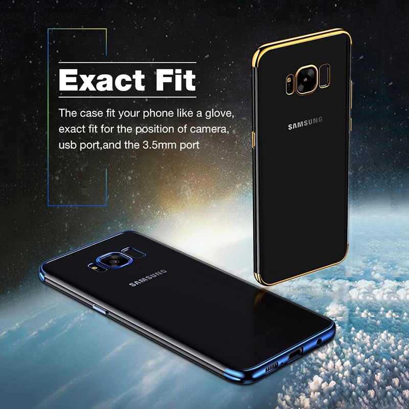 Чехол для Samsung Galaxy S8 Plus прозрачный мягкий силиконовый тонкий чехол из ТПУ телефона|Бамперы| |