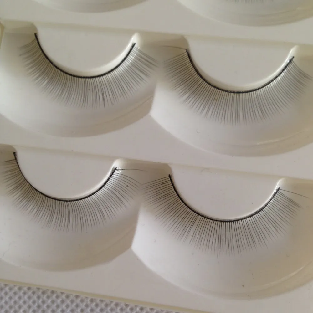 Модные косметические ресницы ручной работы 5 пар натуральные тонкие длинные