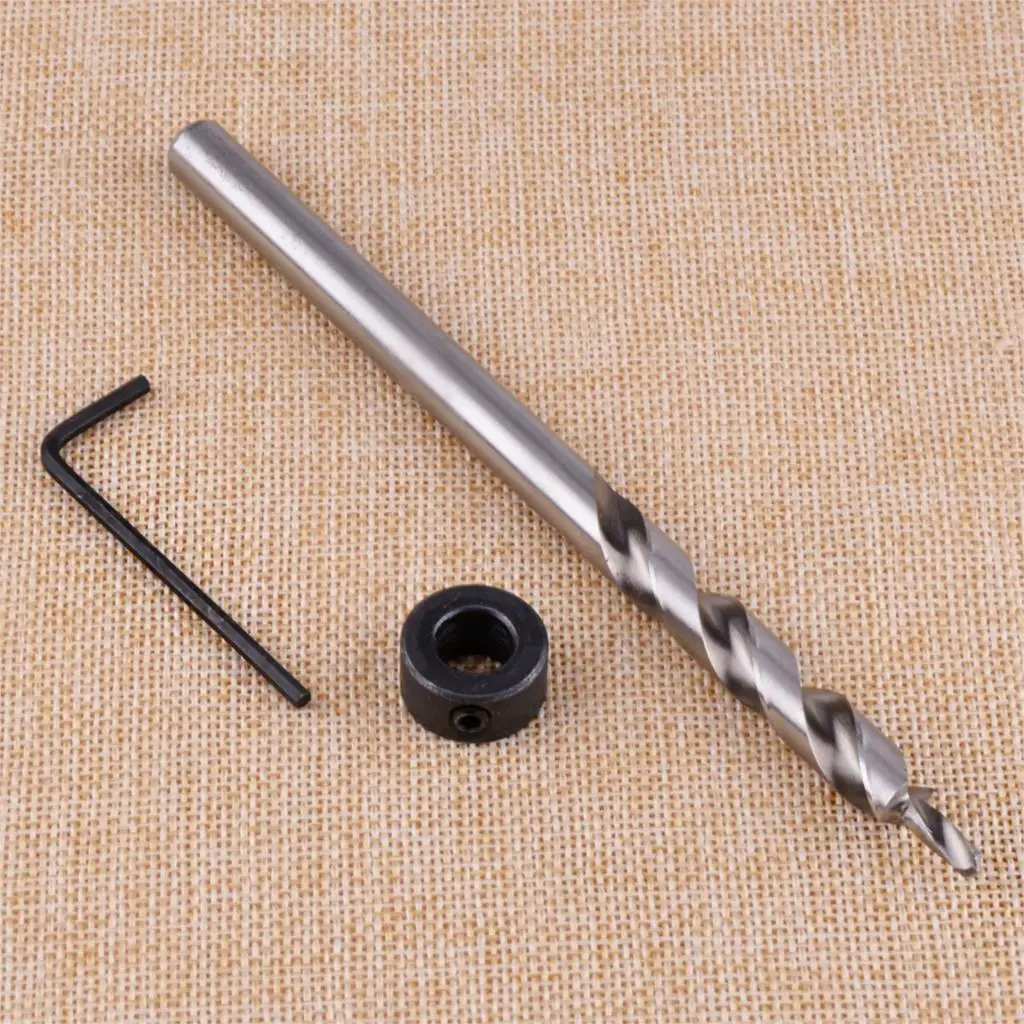 

LETAOSK 3/8" Drill Jig Guide Hex Twist Step Bit Set Kit for Kreg Manual Pocket Hole Guide Power Hand Tools