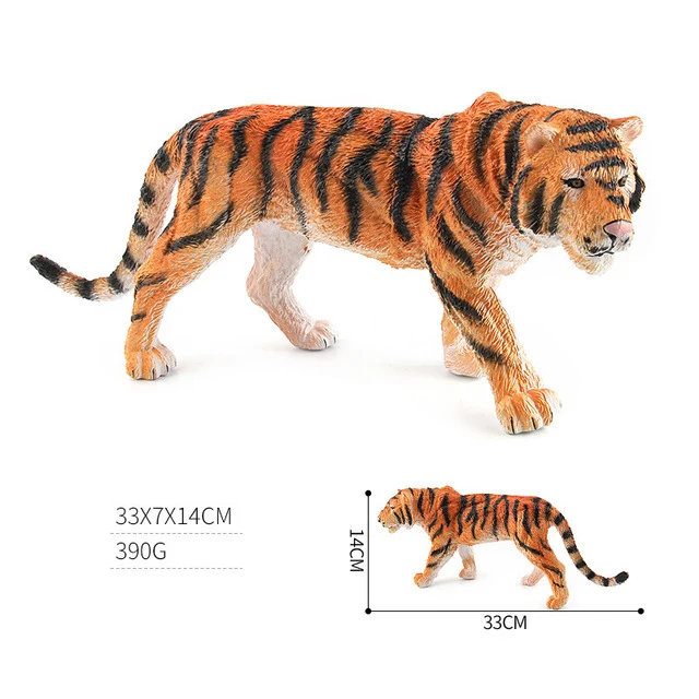 tiger Большой размер, детские игрушки из искусственного зоопарка, фигурка тигра, Льва, модель пластикового дикого животного, кукла для стола, декоративные детские игрушки - Цвет: tiger