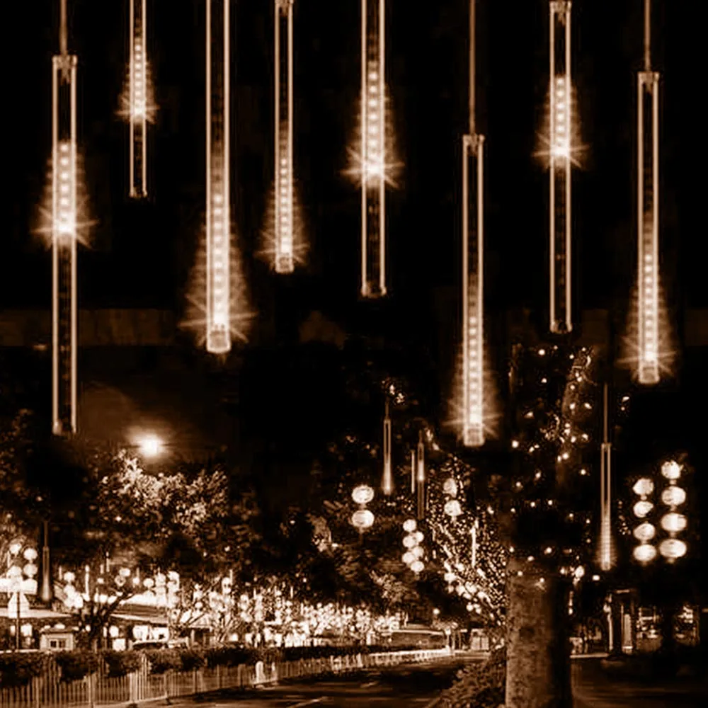 50 см 240 светодиодов метеоритный дождь трубы гирлянды с хвостовой вилкой