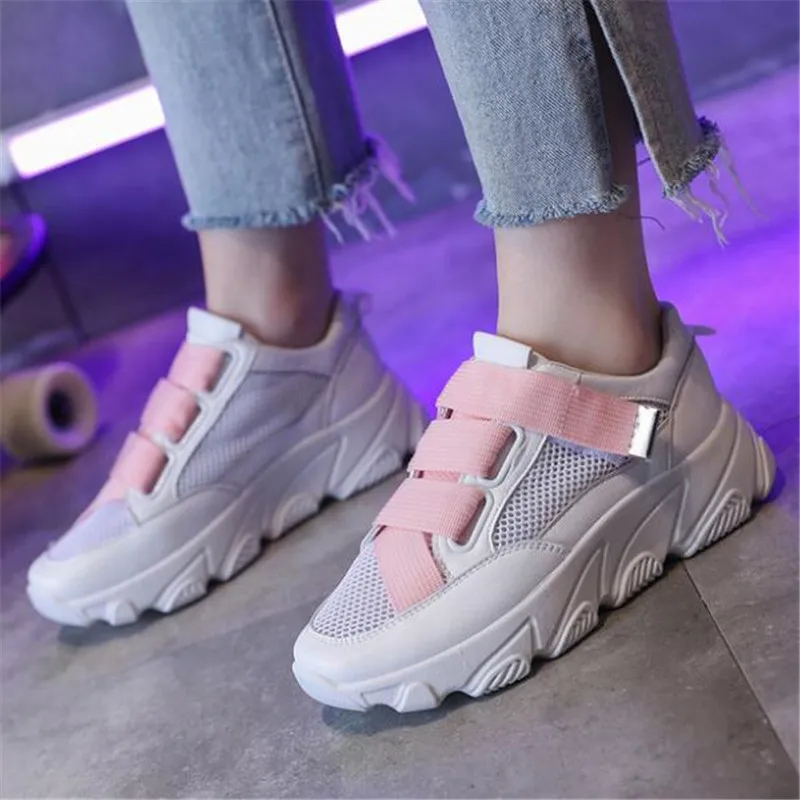 Женская обувь новинка 2019 женские кроссовки на толстой подошве Повседневная