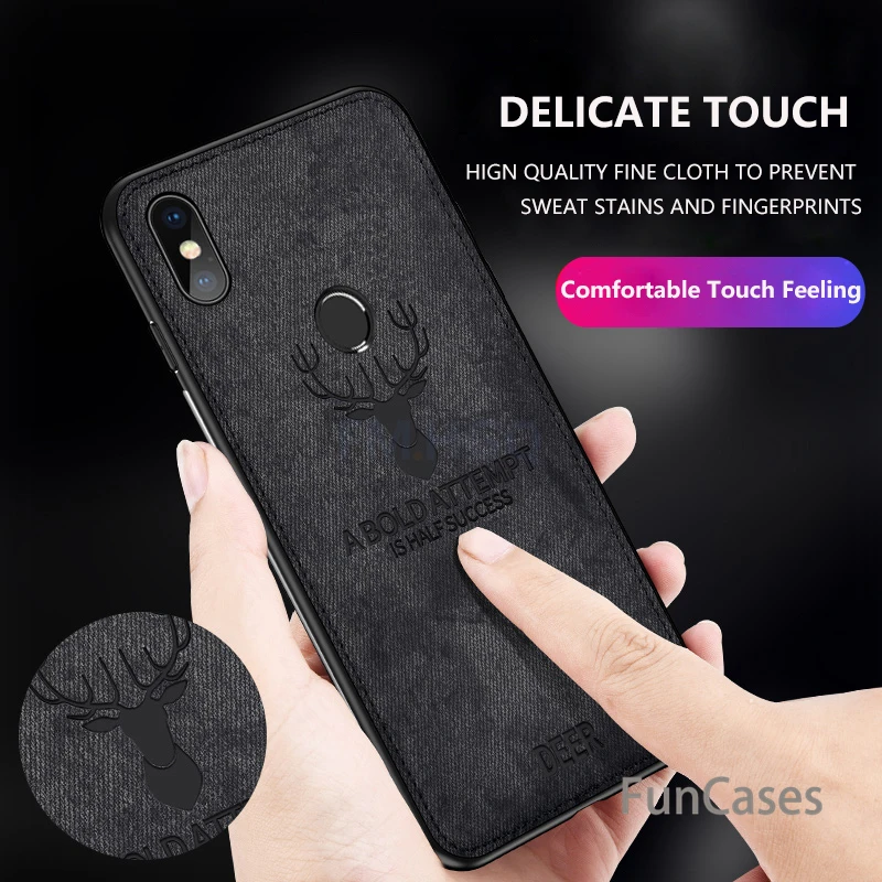 Модный тканевый объемный чехол с изображением оленя из мягкого ТПУ на магните