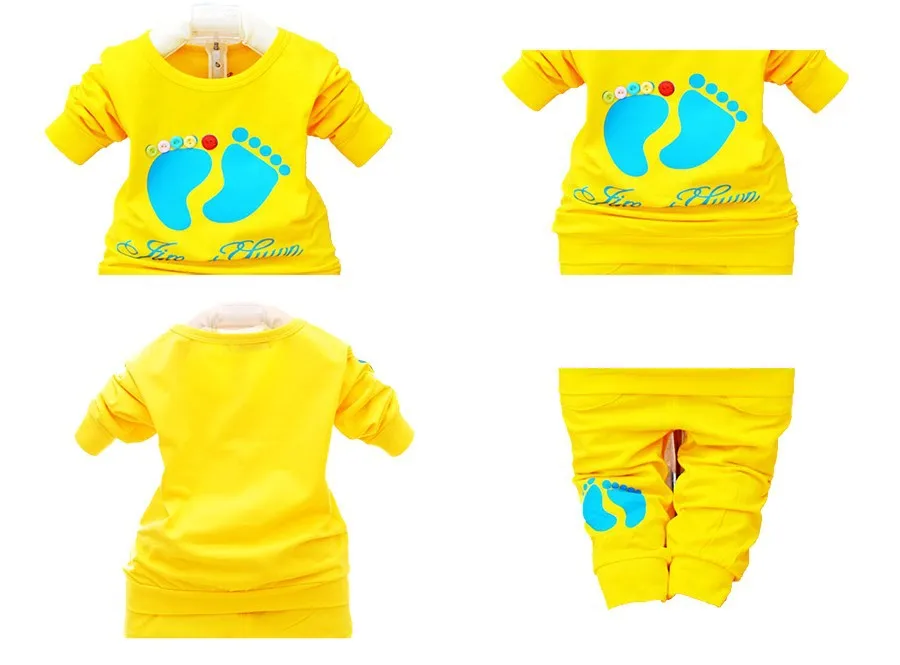 2 Piece set at home Modal little boy and girl Jersey Trouser Set jumper suits newborn layette child kid clothing sets tops pants |