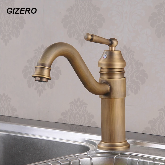 

9" Basin Mixer Bathroom hot and cold Faucet Swivel Antique Bronze Deck Mounted Vessel Sink Vanity Taps ZR113