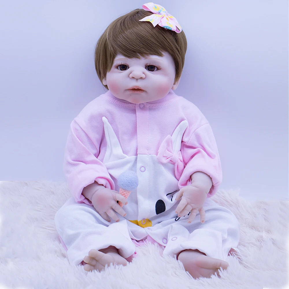 Кукла Reborn Baby ken 55 см силиконовая настоящая мультяшная кошка одежда принцесса bebe