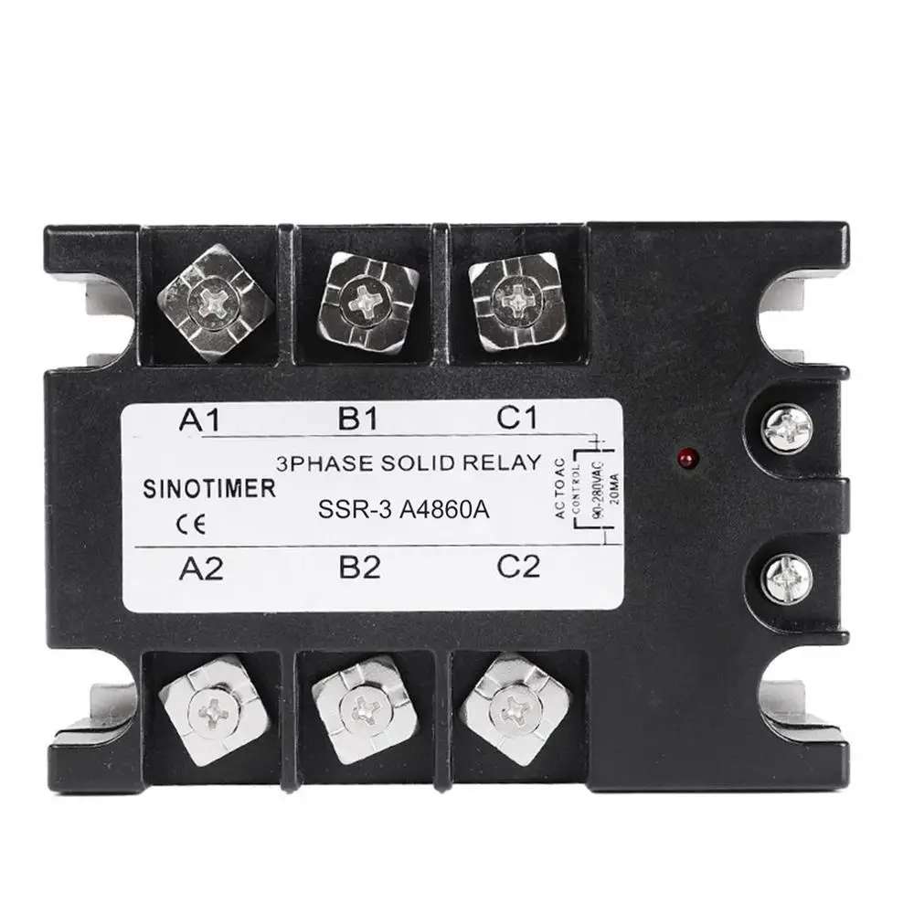 Твердотельное реле AC SSR 3A4810A 25A 40A 60A 80A 100A 90 280VAC до 30 480VAC Трехфазная нагрузка для