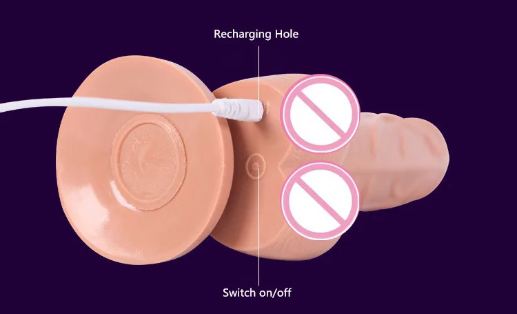 Фаллоимитатор с беспроводным дистанционным управлением зарядка через USB 8