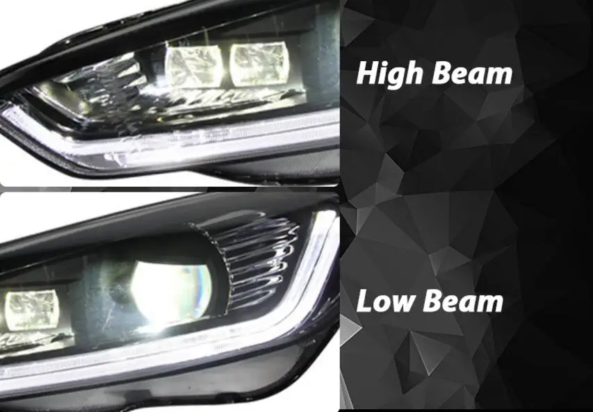 

2015~2017y car bumer head light for Ford Focus headlight car accessories LED DRL HID xenon fog for Focus headlamp
