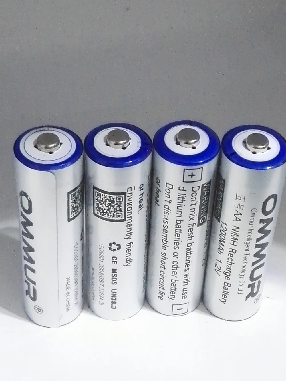 OMMUR AA 1,2 V 1200mAh NiMH аккумулятор Перезаряжаемый для фонарика налобный фонарь электронная игрушка