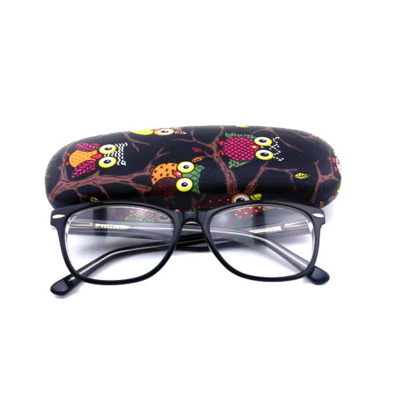 Cute animal Optical Case Protable PU Hard Eye Glasses case Metal Sunglasses box Eyewear Protector Box | Аксессуары для одежды