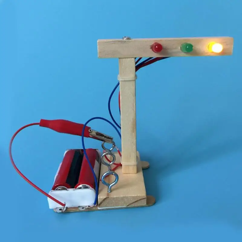 DIY светофор собранные Пазлы научного эксперимента развивающие игрушки| |
