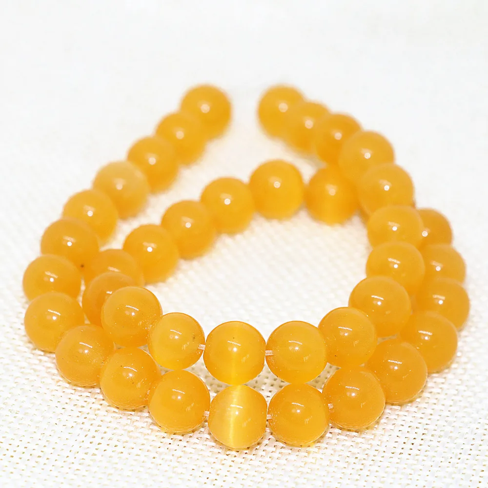 Красивые желтые элегантные камень кошачий глаз Мексиканский опал 4 6 8 10 12 мм